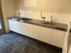 RVS keukenblad, Huis en Inrichting, Keuken | Keukenelementen, Ophalen, Gebruikt, 200 cm of meer, Grijs