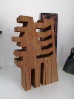 Abstacte houten vintage sculptuur, retro, Ophalen of Verzenden