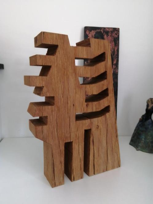 Abstacte houten vintage sculptuur, retro, Antiek en Kunst, Kunst | Designobjecten, Ophalen of Verzenden