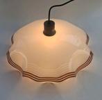 Vintage Glazen "Bloem" Hanglamp, Huis en Inrichting, Lampen | Hanglampen, Ophalen of Verzenden, Zo goed als nieuw, Glas, Minder dan 50 cm