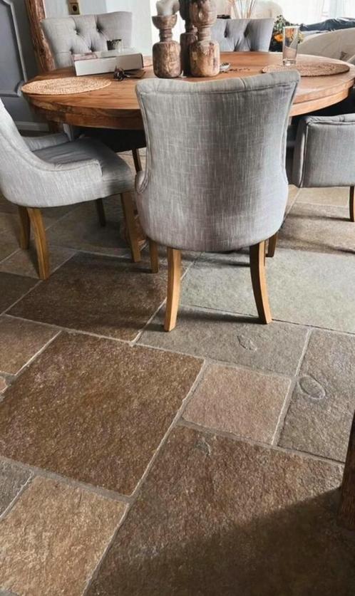 BOURGONDISCHE DALLEN RAW CHATEAU, ANTIEKE KALKSTEEN VLOER, Huis en Inrichting, Stoffering | Vloerbedekking, Nieuw, 75 m² of meer