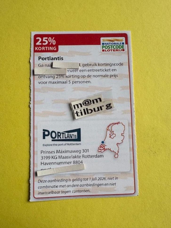 Portlantis 25% korting voor maximaal 5 personen, Tickets en Kaartjes, Kortingen en Cadeaubonnen, Drie personen of meer, Overige typen