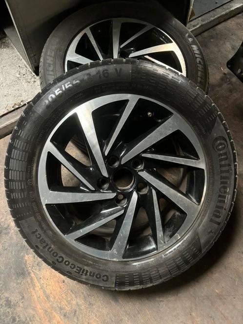 3x Volkswagen 5g velgen met continenial 205 55 R16 5x112, Auto-onderdelen, Banden en Velgen, Zomerbanden, 16 inch, 205 mm, Ophalen