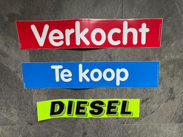 Fraaie raam stickers DIESEL / Te koop / Verkocht.   beschikbaar voor biedingen