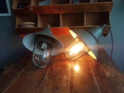 Industria Rotterdam Kooilamp industriële bully mat groen, Huis en Inrichting, Lampen | Hanglampen, Nieuw, Minder dan 50 cm, Glas