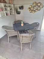 Buiten Tafel met 4 Stoelen, Tuin en Terras, Tuinstoelen, Ophalen of Verzenden, Gebruikt