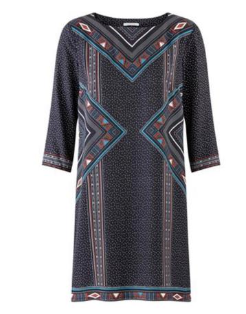 Promod blauwe jurk tuniek met etnische print maat 38 beschikbaar voor biedingen