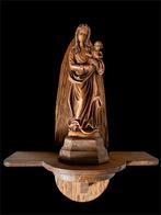 Maria en Jezus - op houten console, Ophalen of Verzenden