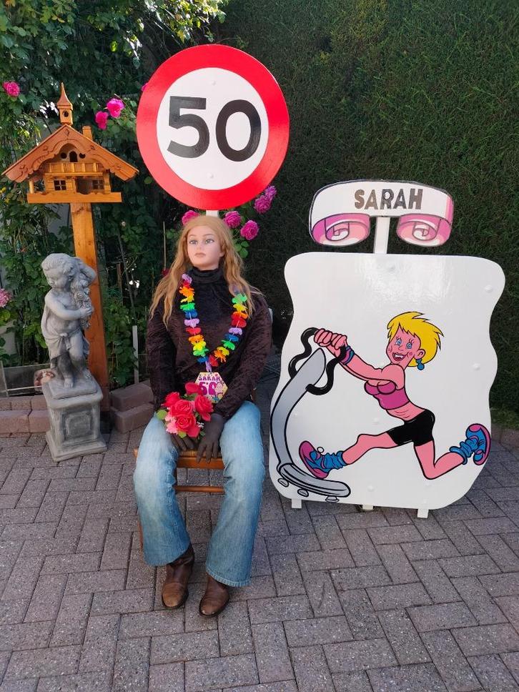 50 Sarah set 3 deel = Sarah pop + fitness bord + 50 bord., Hobby en Vrije tijd, Feestartikelen | Verhuur, Nieuw, Abraham of Sarah