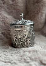 Douwe Egberts verzilverd thee busje/ bakje/ doosje, Antiek en Kunst, Ophalen of Verzenden, Zilver