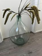 Glazen Bolvaas met Takken, Huis en Inrichting, Woonaccessoires | Vazen, Ophalen, 50 tot 75 cm, Groen, Glas