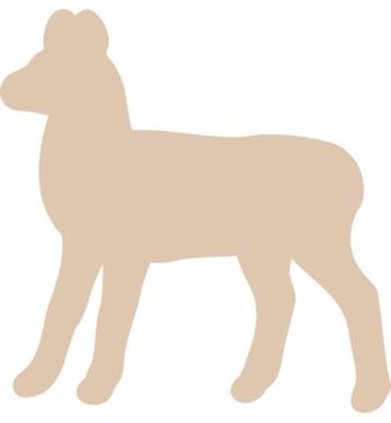 MDF Pronty hert 12,5 x 13,5 cm dikte 3 mm beschikbaar voor biedingen