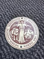 Emaille deurpostje Dieren Vereeniging Bescherming bordje NOS, Verzamelen, Merken en Reclamevoorwerpen, Ophalen of Verzenden, Gebruikt