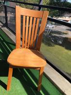 6 eetkamerstoelen massief eiken, Huis en Inrichting, Stoelen, Ophalen, Gebruikt, Bruin, Vijf, Zes of meer stoelen