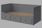 Ikea Hemnes uitschuifbed + ladekast/nachtkastje + matras, Eenpersoons, Ophalen of Verzenden, Zo goed als nieuw, 200 cm
