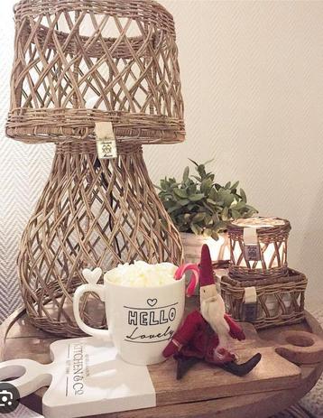  Riviera Maison Costa Bahia Rattan Tafellamp Lamp ZGAN beschikbaar voor biedingen