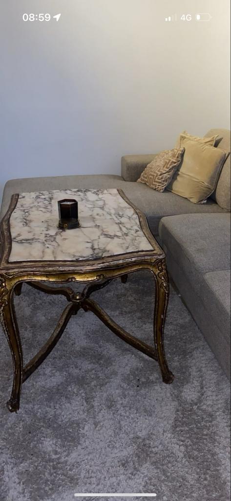 Salontafel met marmeren blad - Eyecatcher!, Antiek en Kunst, Antiek | Meubels | Tafels, Ophalen