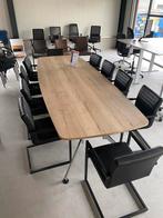 Luxe design vergadertafel met Chrome onderstel, Huis en Inrichting, Tafels | Eettafels, Ophalen, Metaal, 100 tot 150 cm, Vijf personen of meer