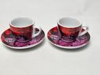 # Gerdine Duijsens Espresso Kop en Schotels - 2 Stuks, Gebruikt, Ophalen of Verzenden, Overige stijlen, Kop(pen) en/of Schotel(s)
