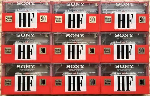 9x NOS SONY HF90 cassettebandjes HF cassettes NIEUW in folie, Cd's en Dvd's, Cassettebandjes, Nieuw in verpakking, Onbespeeld