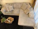 2,5 zits + Chaisse Longue - grijs/beige rib - model LEIDEN, Ophalen, Driepersoons, Zo goed als nieuw, Stof