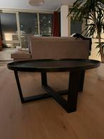 Metalen tafel zwart, Huis en Inrichting, Tafels | Sidetables, Rond, Metaal, Zo goed als nieuw, Ophalen