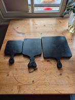 Set van 3 zwarte serveerplanken / tapasplanken, Ophalen of Verzenden, Zo goed als nieuw