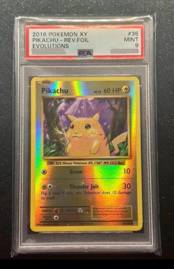Pikachu [Reverse Foil] #35 Pokemon Evolutions PSA 9 beschikbaar voor biedingen