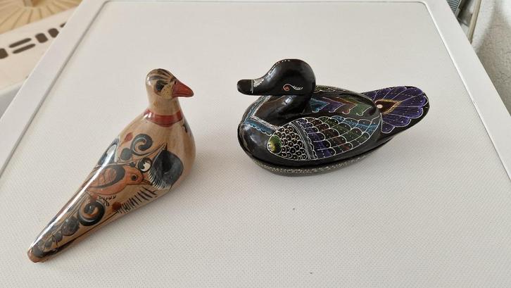 houten duif en opbergeend, Antiek en Kunst, Curiosa en Brocante, Ophalen of Verzenden