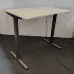 Elektrisch Zit Sta Bureau Wit Industrieel Donkergrijs B140xD, Ophalen of Verzenden, Elektrisch, Gebruikt, Stabureau
