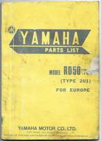 Yamaha RD50 parts list (2243z) bromfiets, Verzenden, Gebruikt