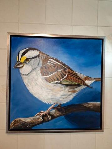 Goudhaantje, acryl op canvas, 50x50 beschikbaar voor biedingen