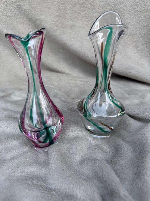 Vintage Vaasjes - Max Verboeket - Kristalunie M'trich - 1960, Antiek en Kunst, Antiek | Vazen, Ophalen of Verzenden