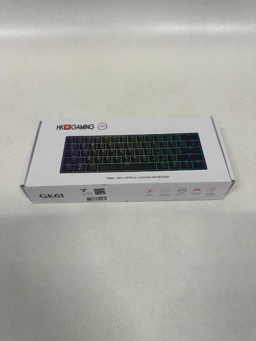 NIEUW - HK Gaming GK61 Wit Toetsenbord, Computers en Software, Toetsenborden, Nieuw, Qwerty, Bedraad, Ophalen of Verzenden
