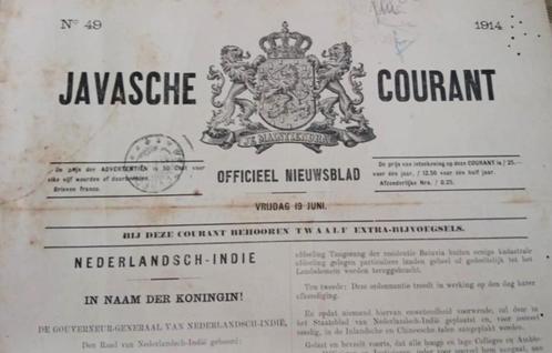 JAVASCHE COURANT vrijdag 19 juni 1914 , 34 pagina's No.49, Boeken, Tijdschriften en Kranten, Gelezen, Krant, Ophalen