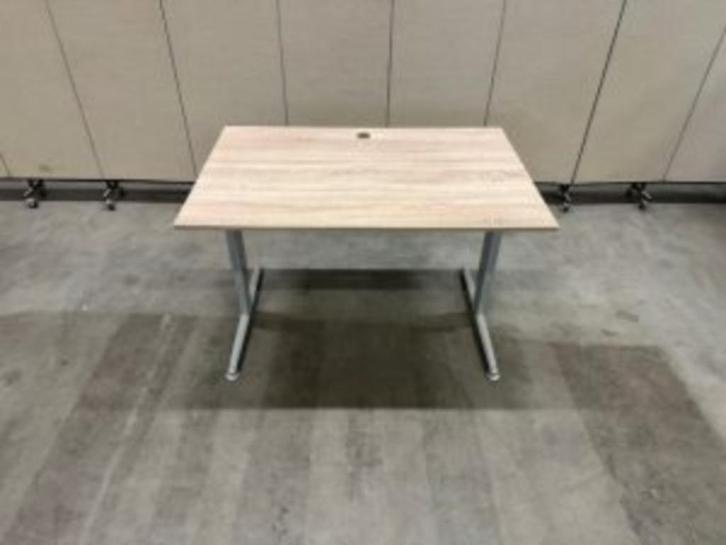 Aspa instelbaar bureau met knop en kabelgoot 120x80cm, 24st, Huis en Inrichting, Bureaus, Gebruikt, Bureau, Ophalen of Verzenden