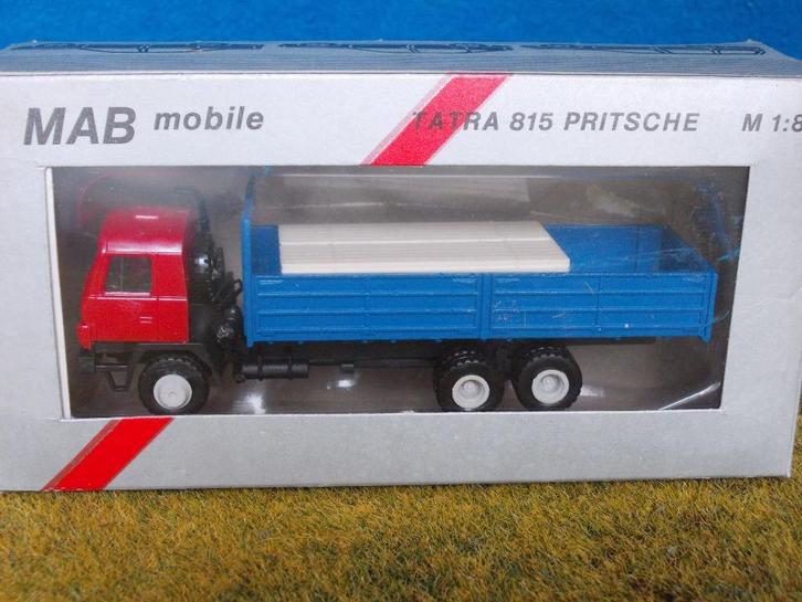 Tatra 815 met lading - MAB rood/blauw AANBIEDING NU € 5,-, Hobby en Vrije tijd, Modelauto's | 1:87, Nieuw, Ophalen of Verzenden