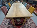 Nieuwe tafel 250 x 100 cm. eiken, zwart metaal Denmark Xooon, Huis en Inrichting, Ophalen, 100 tot 150 cm, Vijf personen of meer