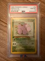 1999 Pokemon Jungle Exeggcute 1st Edition PSA 10, Ophalen of Verzenden, Zo goed als nieuw, Losse kaart