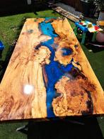 Epoxy boomstamtafel met rivier, Huis en Inrichting, Tafels | Eettafels, Ophalen, 200 cm of meer, 50 tot 100 cm, Zo goed als nieuw