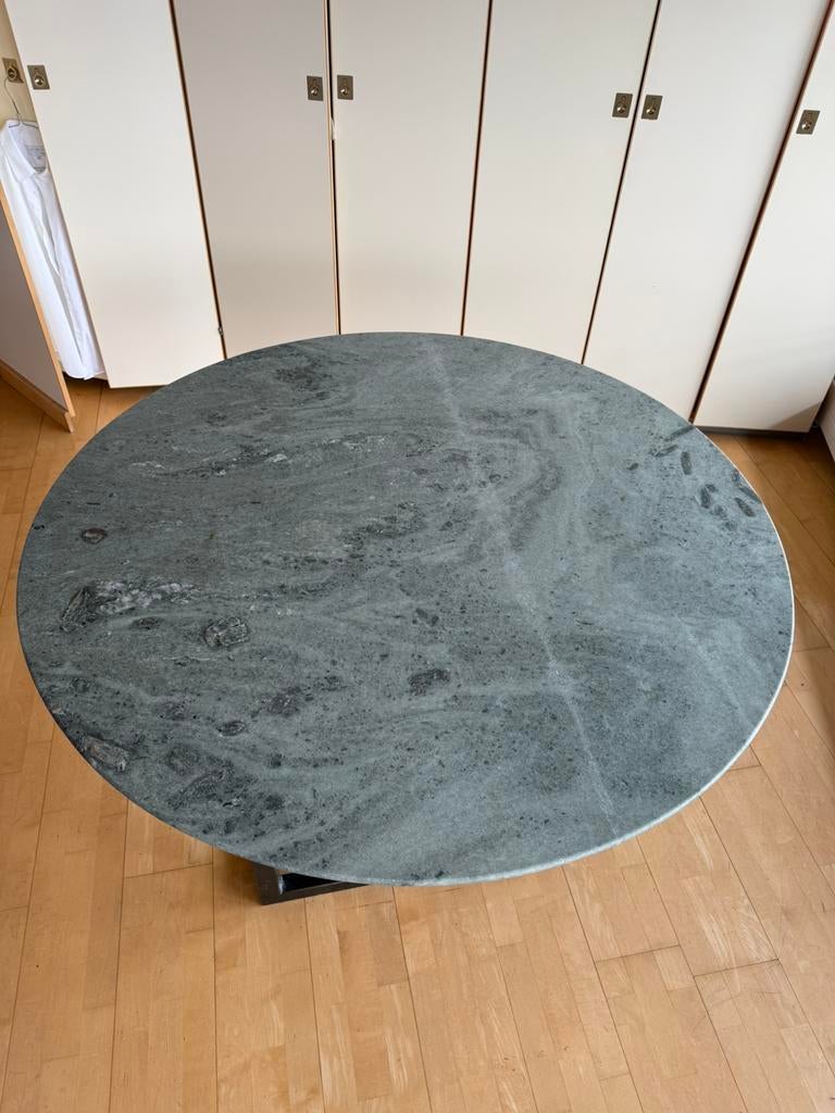 Massief natuurstenen blad (geen fineer) tafel, Huis en Inrichting, Tafels | Eettafels, Ophalen, Zo goed als nieuw, Rechthoekig