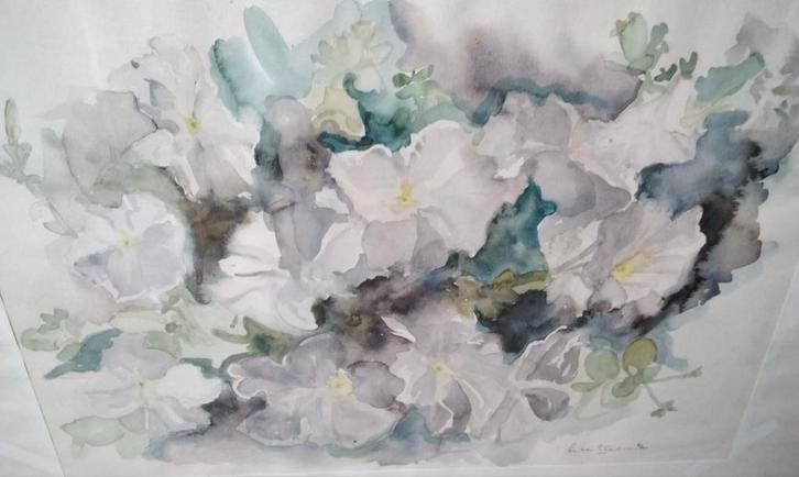 Aquarel van Lisette van Steeden - Bloemen, Antiek en Kunst, Kunst | Schilderijen | Klassiek, Ophalen
