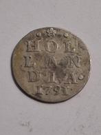 2 stuiver hollandia 1791 zilver, Postzegels en Munten, Munten | Nederland, Verzenden, Vóór koninkrijk, Overige waardes, Zilver