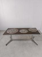Vintage tegeltafel salontafel #Rotundumvintage, Minder dan 50 cm, 100 tot 150 cm, Minder dan 50 cm, Rechthoekig