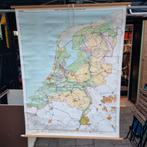 Oude schoolkaart Nederland 150/116cm, Ophalen, Aardrijkskunde
