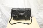 vintage leren schoudertas (Via Roma), Ophalen of Verzenden, Gebruikt, Bruin, Leer