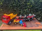 graafmachine met dieplader + graafmachine met aanhanger, Kinderen en Baby's, Speelgoed | Buiten | Los speelgoed, Ophalen, Gebruikt