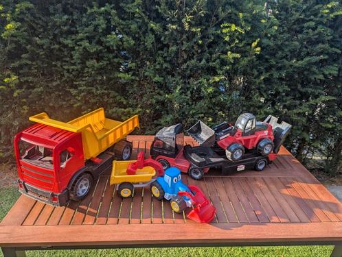 graafmachine met dieplader + graafmachine met aanhanger, Kinderen en Baby's, Speelgoed | Buiten | Los speelgoed, Gebruikt, Ophalen