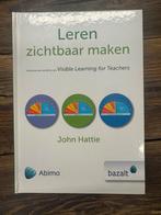 John Hattie - Leren zichtbaar maken, Boeken, John Hattie, Ophalen of Verzenden, Zo goed als nieuw, Nederlands