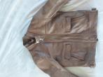 Leren Motorjas Lichtbruin Maat 52 ( Revit), Ophalen of Verzenden, Jas | leer